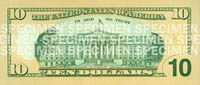 New $10 bill - back