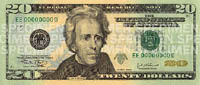 New $20 bill - front