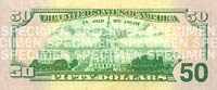 New $50 bill - back