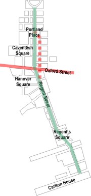 Original Layout of Regent Street