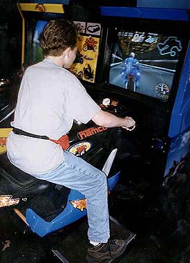 Riding Arcade bike