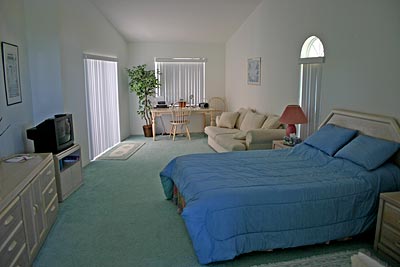 Master Bedroom  - looking towards the pool